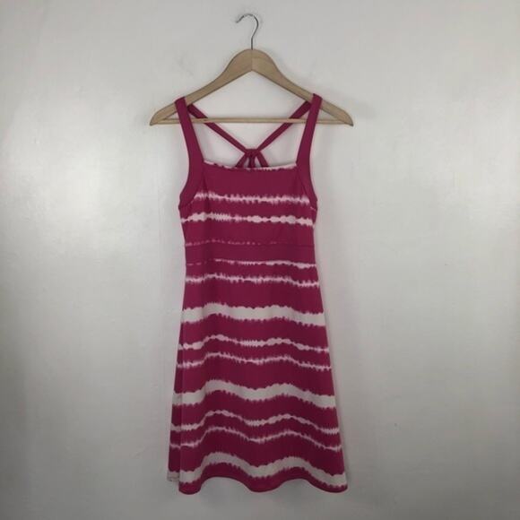 Soybu Water Lily Tie Dye Pink White Tahiti Athletic Dress Size Medium - Picture 12 of 12